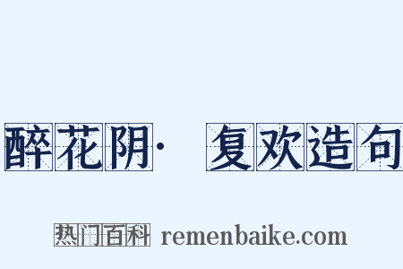 醉花阴·复欢造句是什么意思的图片